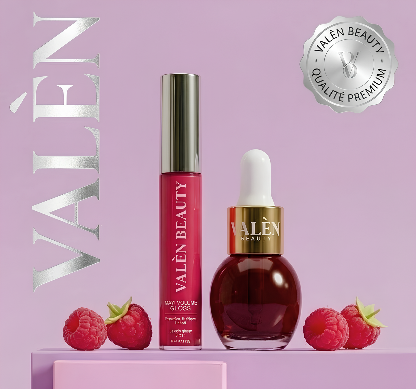 Le Duo Eclat Irresistible : Gloss Volume &amp; Blush Liquide Valen Beauty