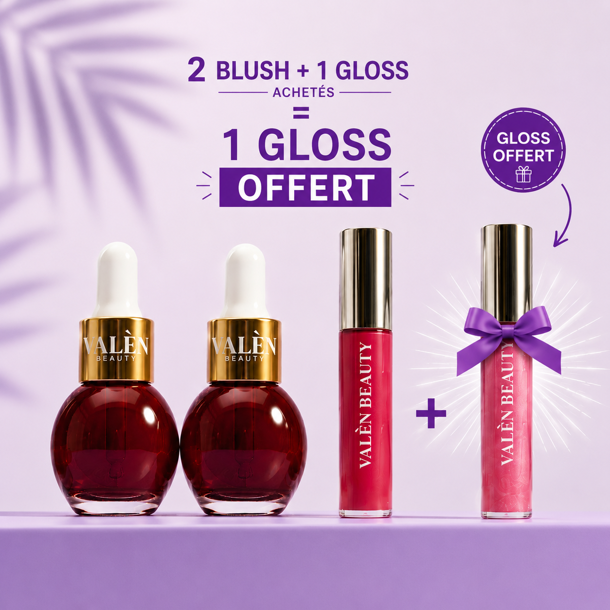 Pack Summer Glow VALEN Beauty  2 Blush + 1 Gloss achete = 1 Gloss OFFERT